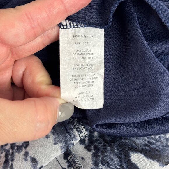 Show Me Your Mumu Halter Dress Maxi Blue Semi Sheer Reptile Sz M Party Festival - Picture 12 of 12